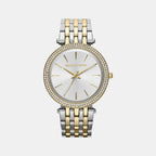 Darci Women Quartz Silver Dial Analog Stainless Steel Watch MK3215