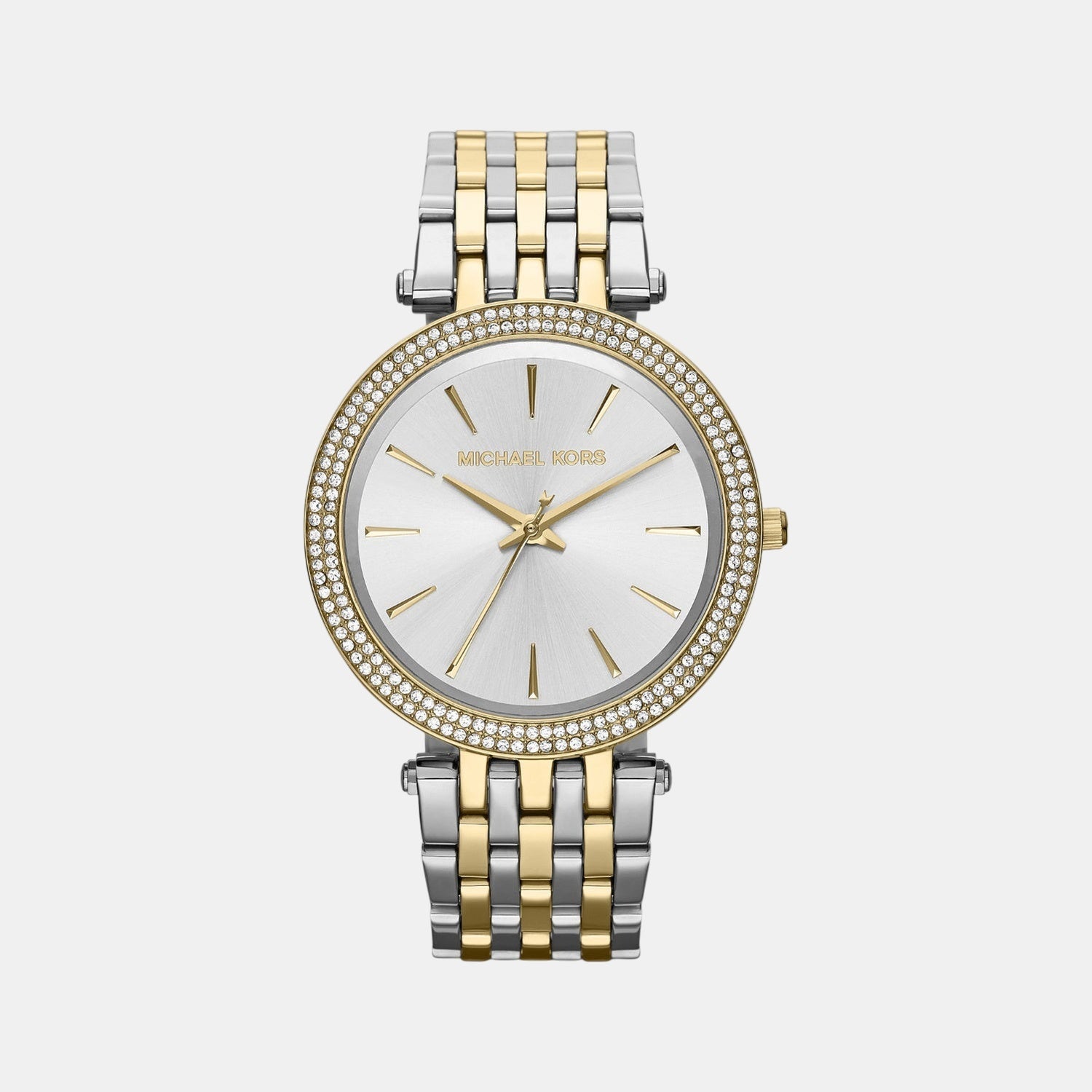 Darci Women Quartz Silver Dial Analog Stainless Steel Watch MK3215