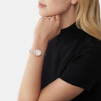 Camille Women Quartz White Dial Analog Stainless Steel Watch MK3253