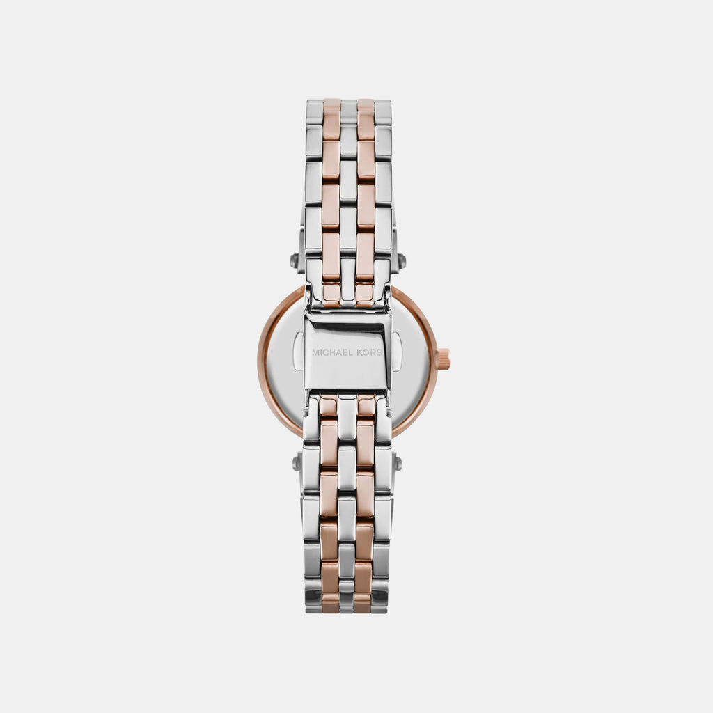 Petite Darci Women Quartz Silver Dial Analog Stainless Steel Watch MK3298