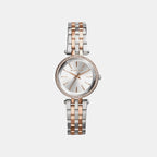 Petite Darci Women Quartz Silver Dial Analog Stainless Steel Watch MK3298