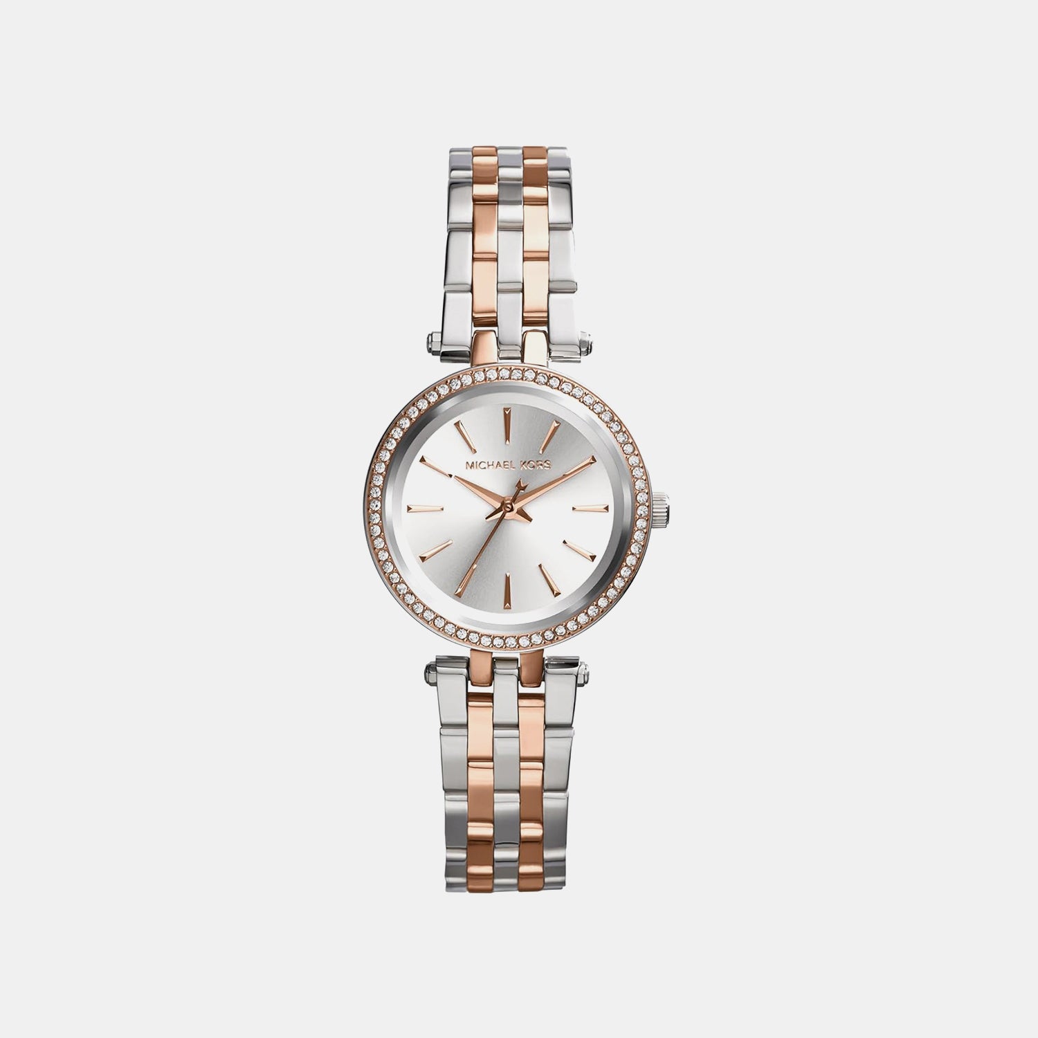Petite Darci Women Quartz Silver Dial Analog Stainless Steel Watch MK3298