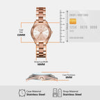 Mini Slim Runway Women Quartz Pink Dial Analog Stainless Steel Watch MK3513
