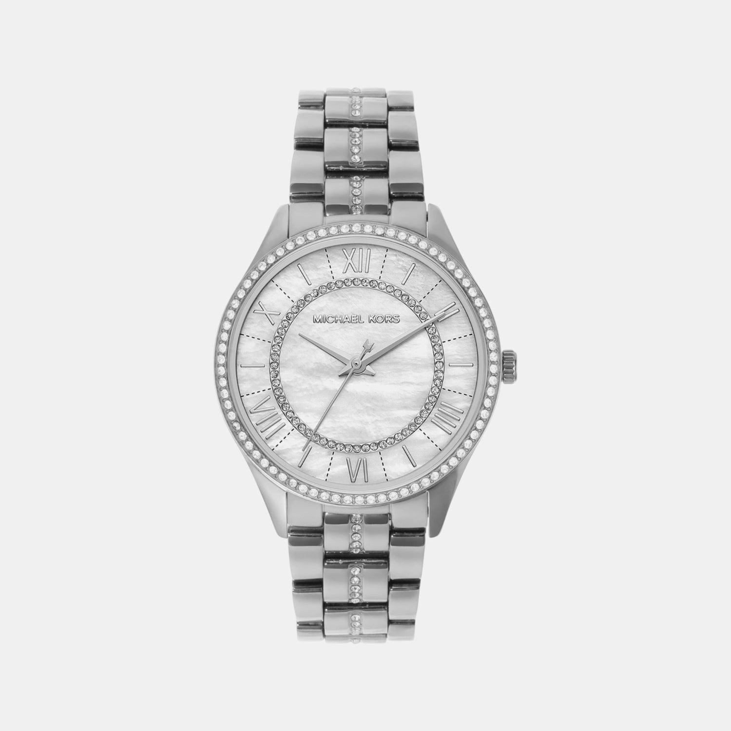 Lauryn Women Quartz Mother Of Pearl Dial Analog Stainless Steel Watch MK3900