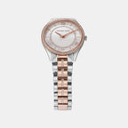 Lauryn Women Quartz Mother Of Pearl Dial Analog Stainless Steel Watch MK3979