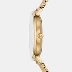 Pyper Women Quartz Gold Dial Analog Stainless Steel Watch MK4339