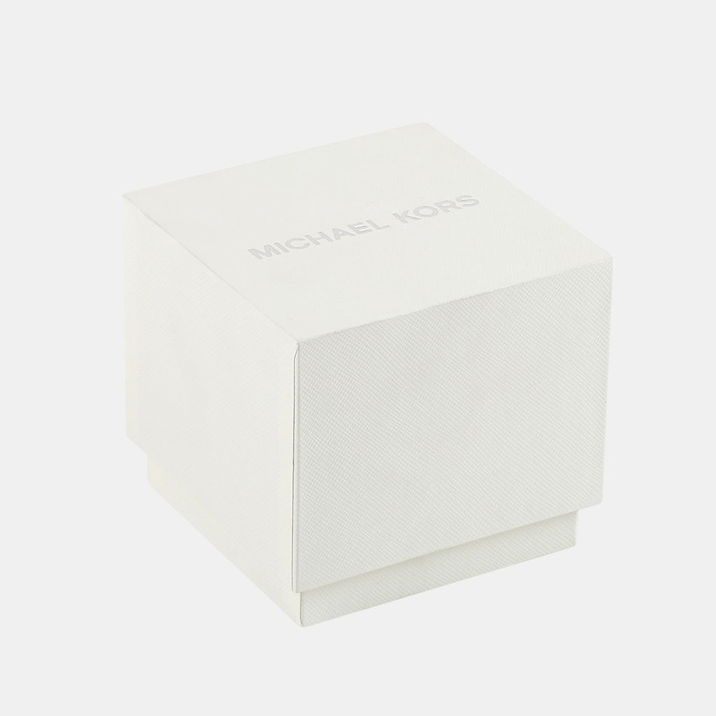 Lauryn Women Quartz White Mother Of Pearl Dial Analog Stainless Steel Watch MK4485