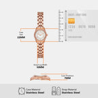 Lauryn Women Quartz White Mother Of Pearl Dial Analog Stainless Steel Watch MK4485