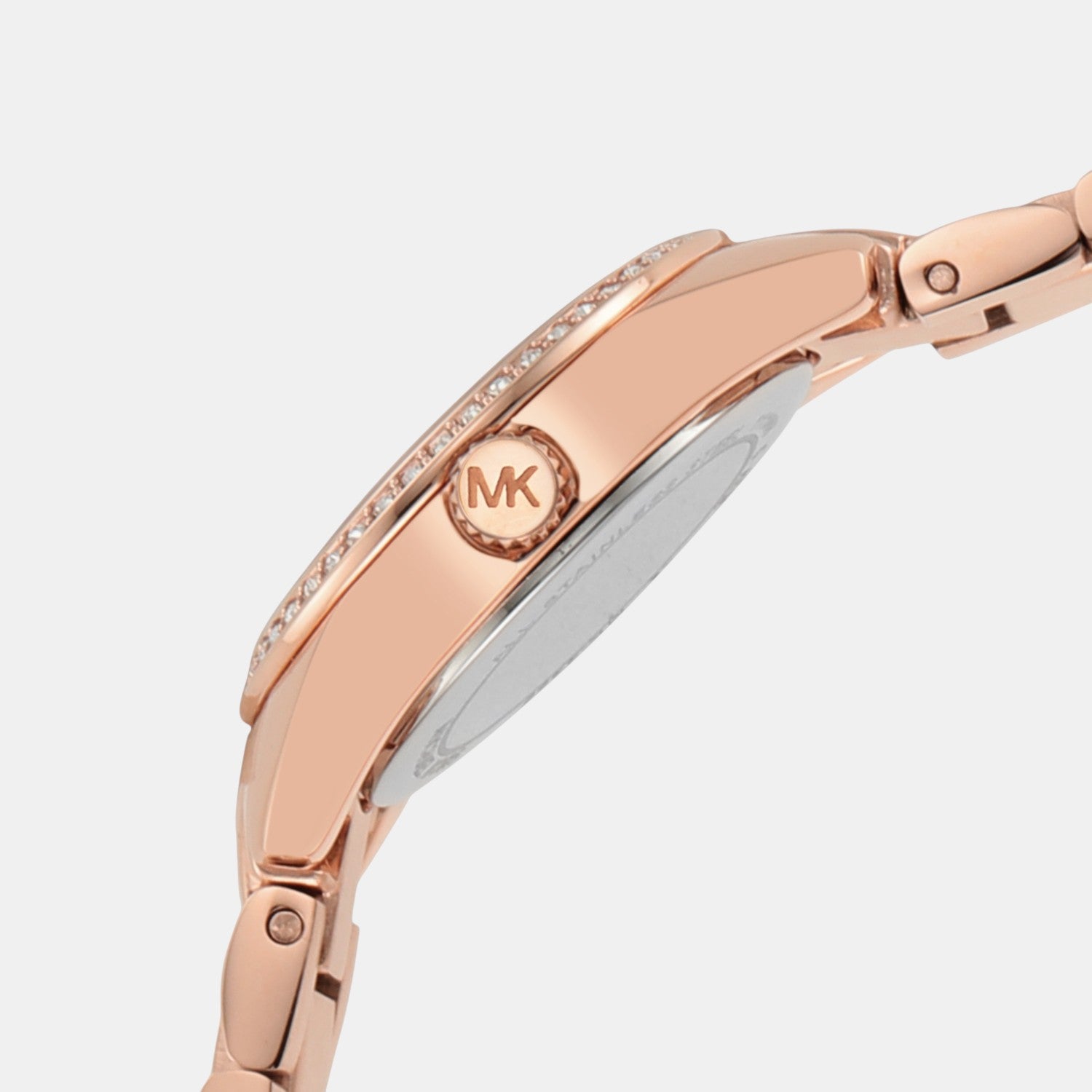 Lauryn Women Quartz White Mother Of Pearl Dial Analog Stainless Steel Watch MK4485