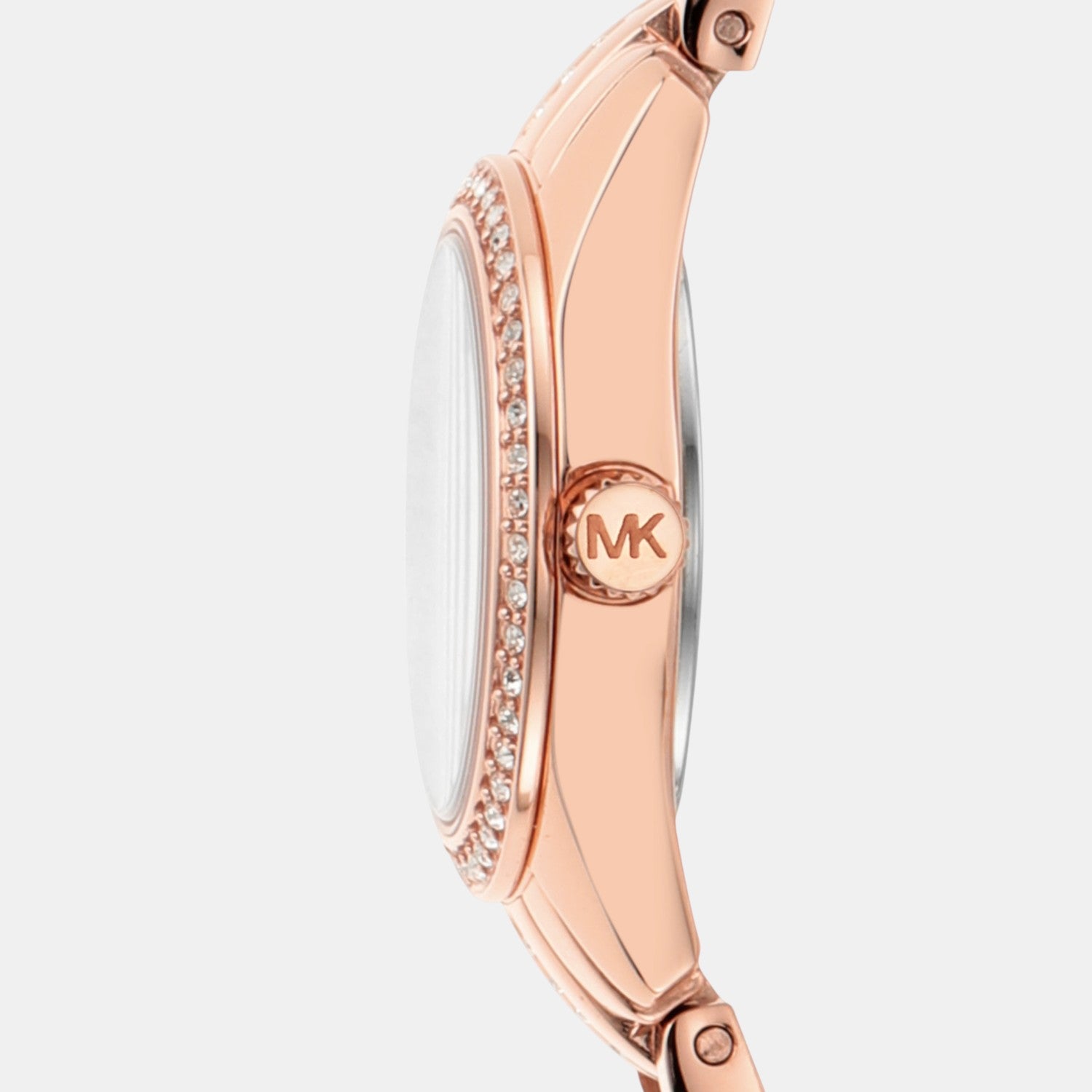 Lauryn Women Quartz White Mother Of Pearl Dial Analog Stainless Steel Watch MK4485