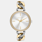 Catelyn Women Quartz White Dial Analog Stainless Steel Watch MK4633
