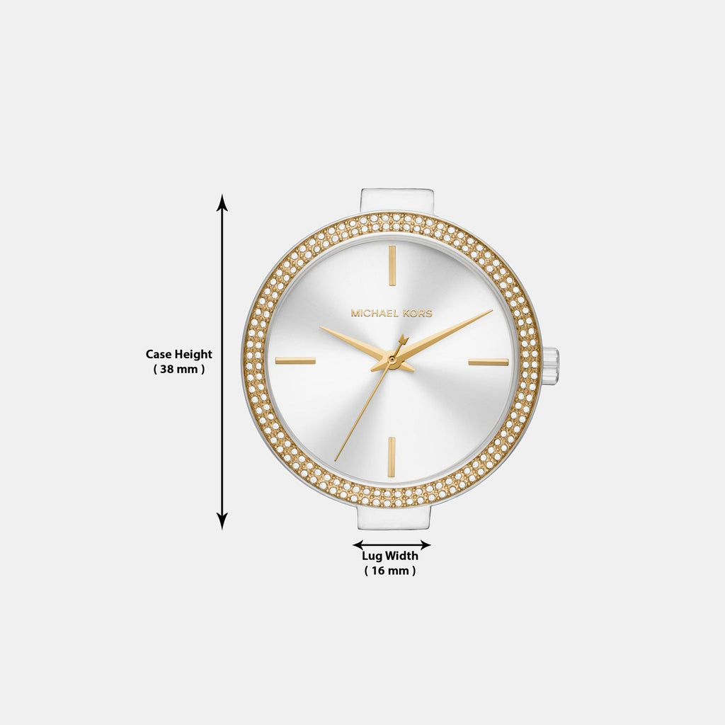 Catelyn Women Quartz White Dial Analog Stainless Steel Watch MK4633