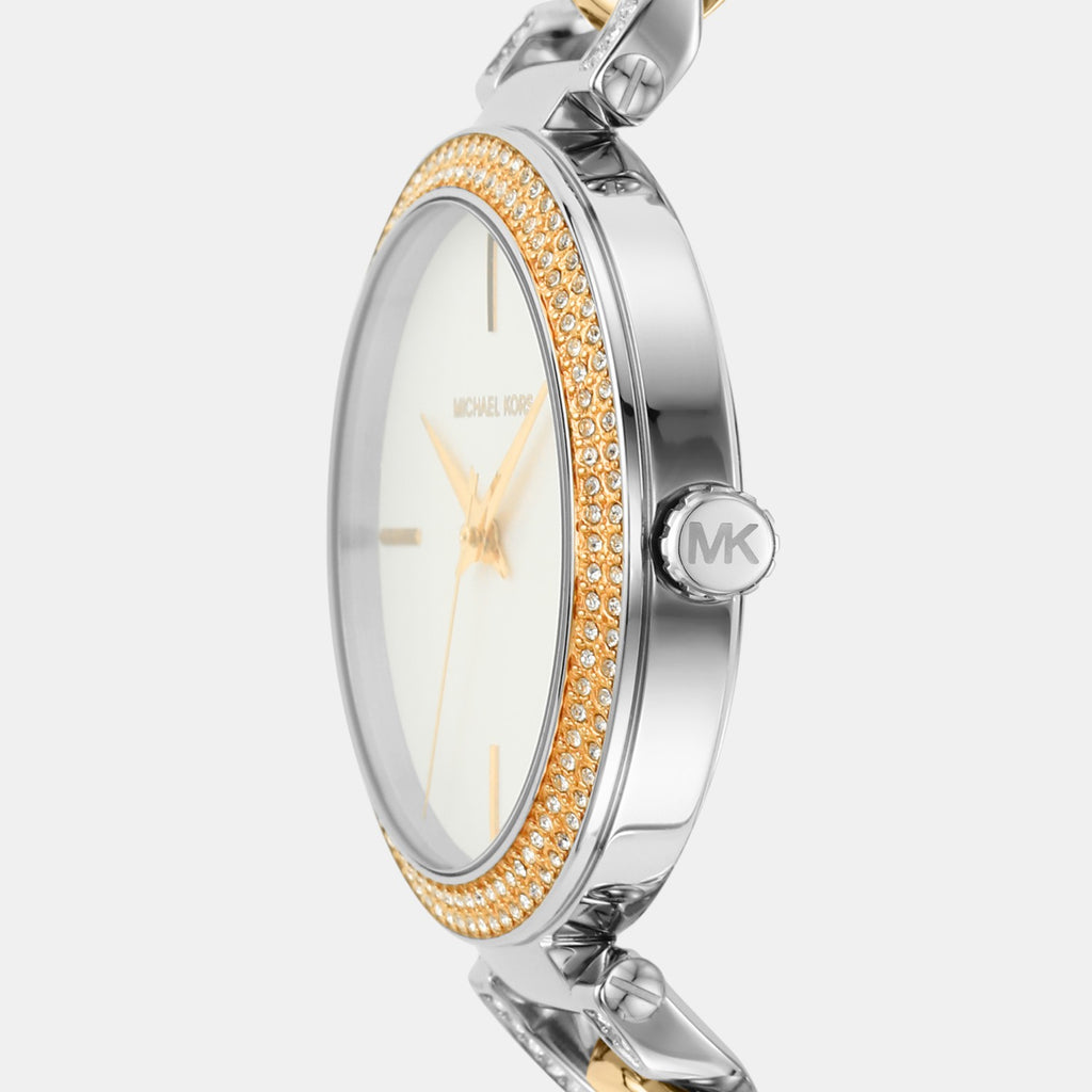 Catelyn Women Quartz White Dial Analog Stainless Steel Watch MK4633