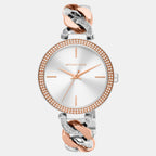 Catelyn Women Quartz White Dial Analog Stainless Steel Watch MK4634