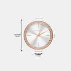 Catelyn Women Quartz White Dial Analog Stainless Steel Watch MK4634