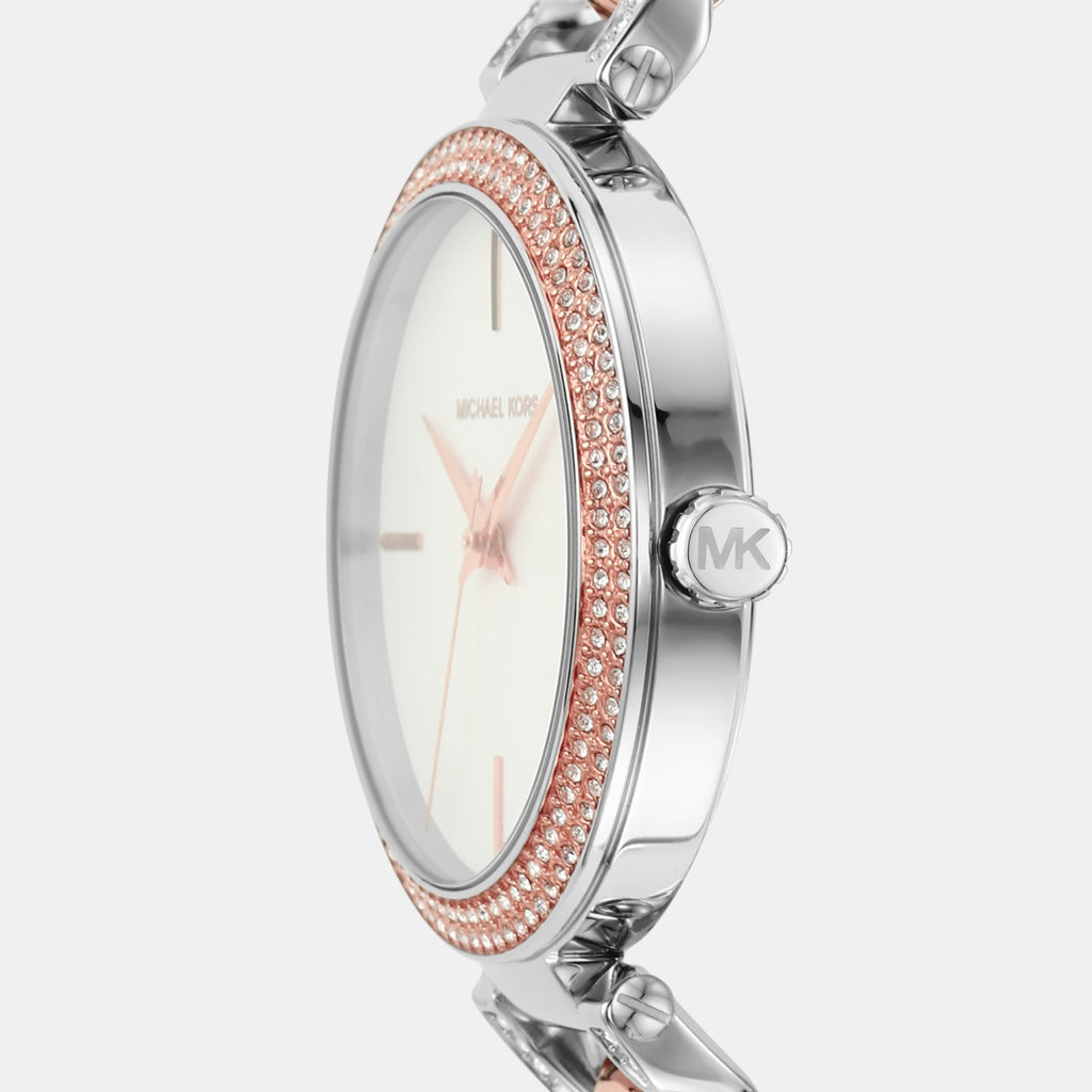 Catelyn Women Quartz White Dial Analog Stainless Steel Watch MK4634