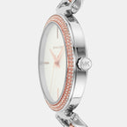 Catelyn Women Quartz White Dial Analog Stainless Steel Watch MK4634