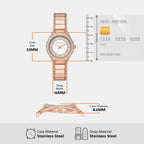 Sylvia Women Quartz White Dial Analog Stainless Steel Watch MK4656