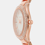 Sylvia Women Quartz White Dial Analog Stainless Steel Watch MK4656