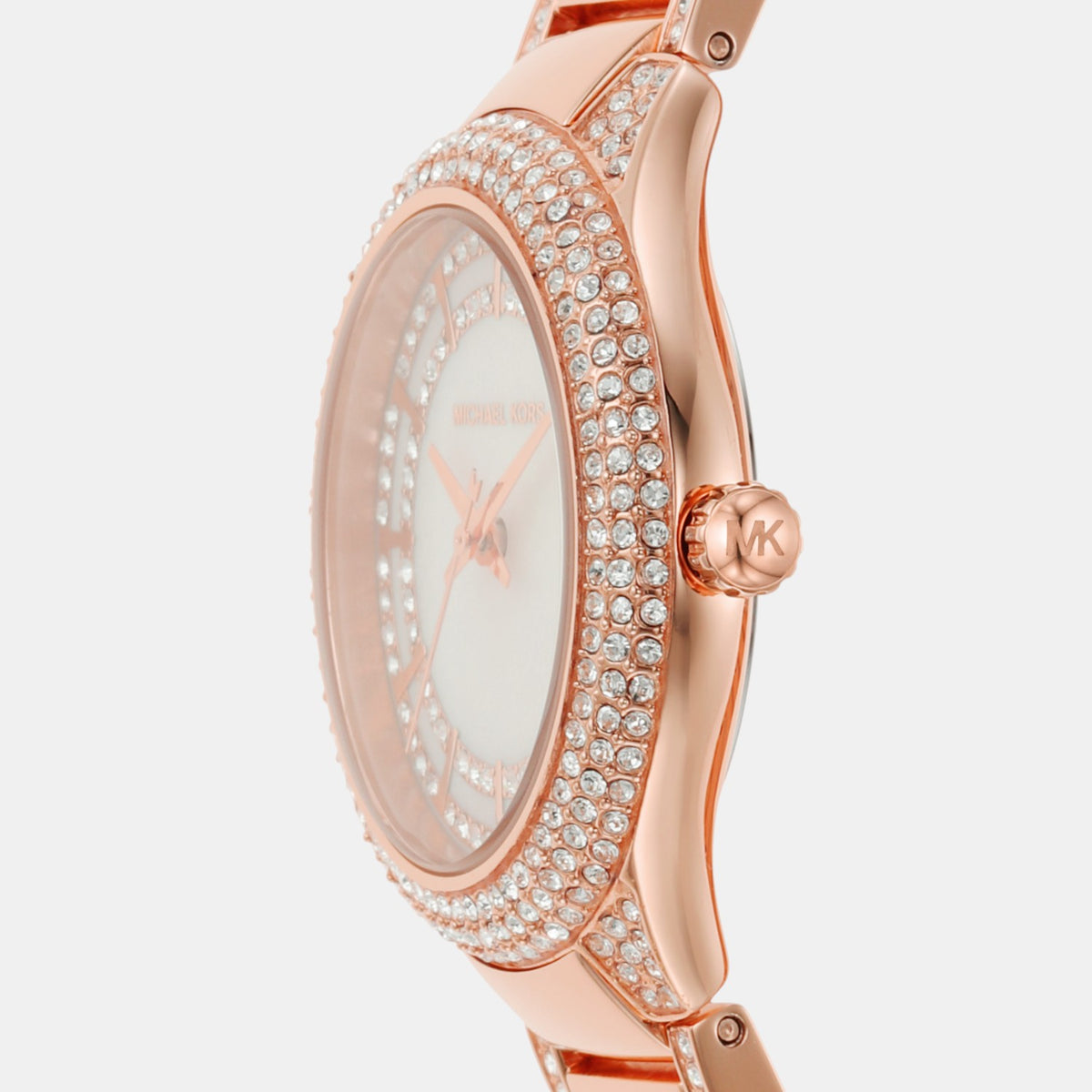Sylvia Women Quartz Mother of Pearl Dial Analog Stainless Steel Watch MK4656