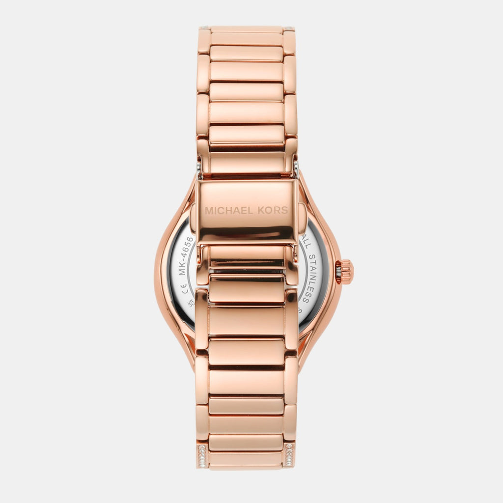 Sylvia Women Quartz White Dial Analog Stainless Steel Watch MK4656