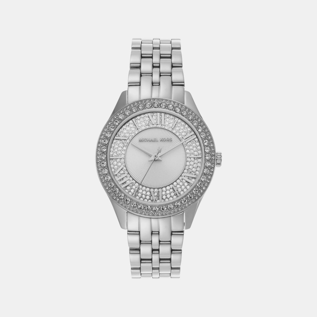 Harlowe Women Quartz White Dial Analog Stainless Steel Watch MK4708