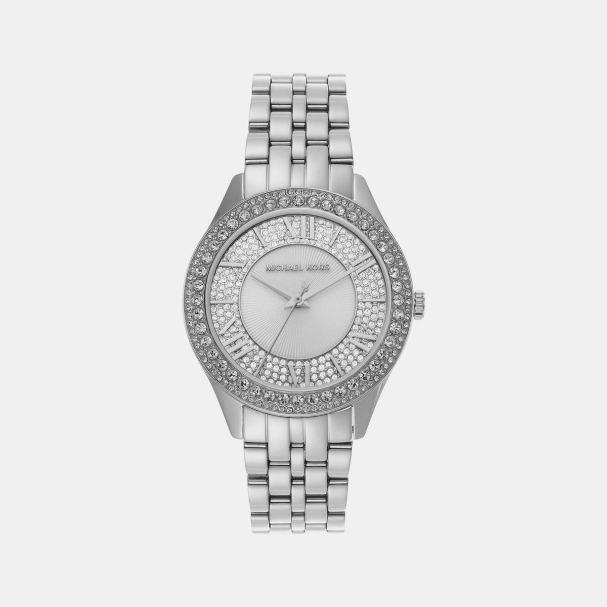 Harlowe Women Quartz White Dial Analog Stainless Steel Watch MK4708
