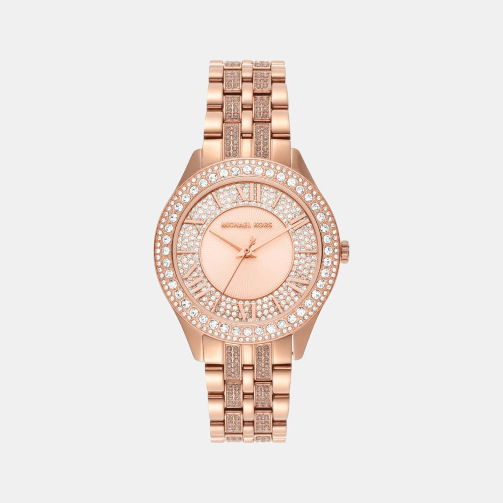 Harlowe Women Quartz Rose Gold Dial Analog Stainless Steel Watch MK4710