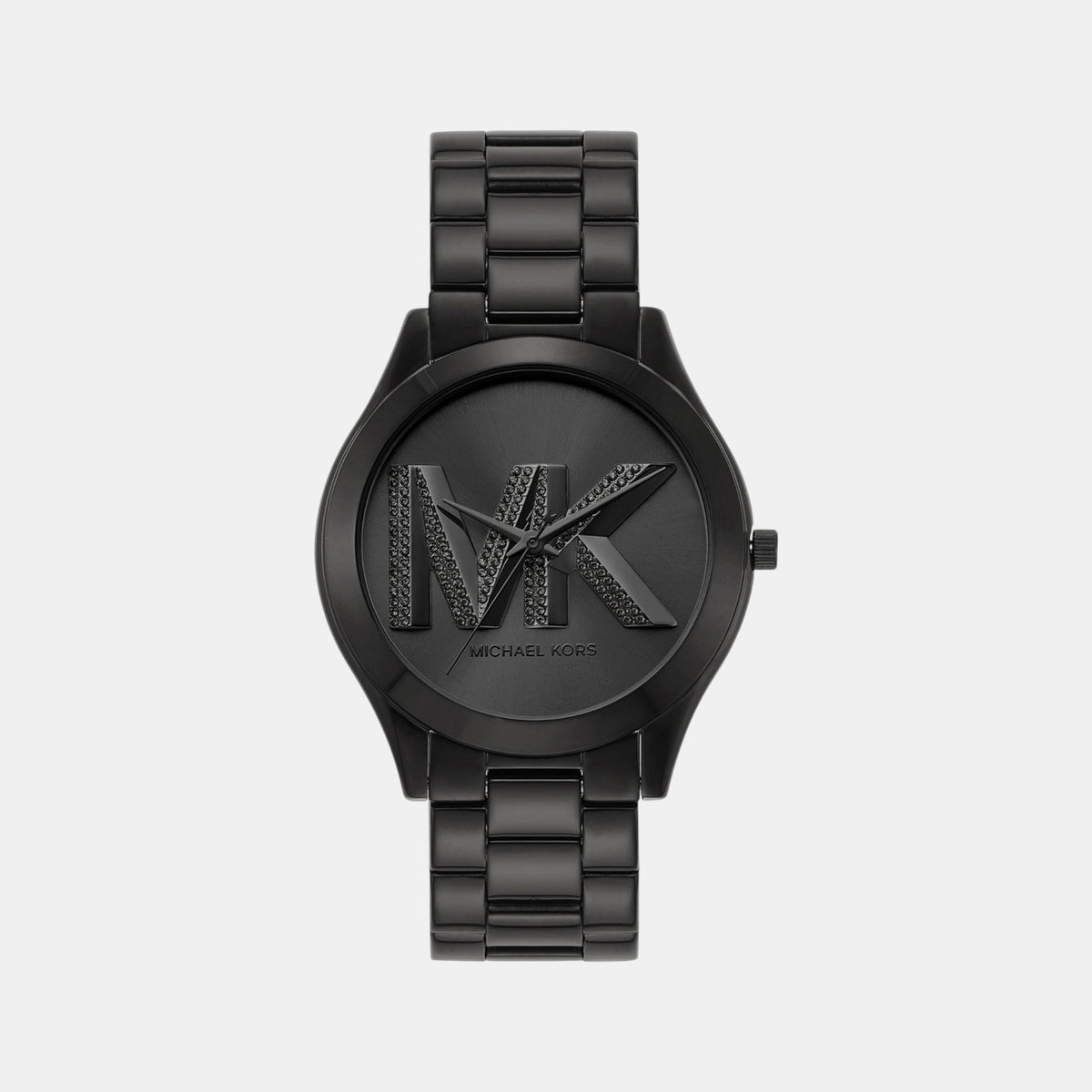 Slim Runway Women Quartz Black Dial Analog Stainless Steel Watch MK4734