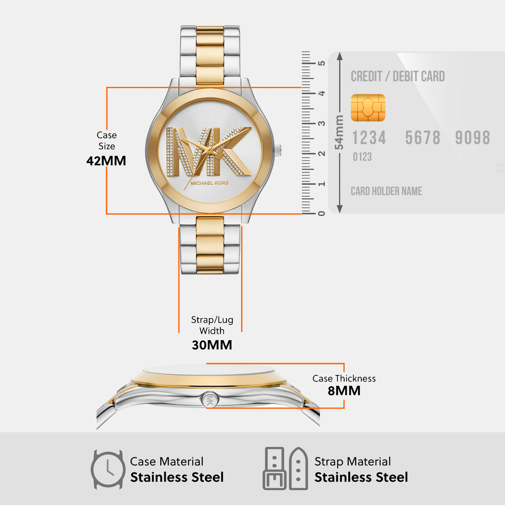 Michael Kors 42 mm Two Tone Quartz watch
