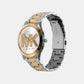 Slim Runway Women Quartz Two Tone Dial Analog Stainless Steel Watch MK4735