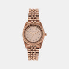 Petite Lexington Women Quartz Rose Gold Dial Analog Stainless Steel Watch MK4739