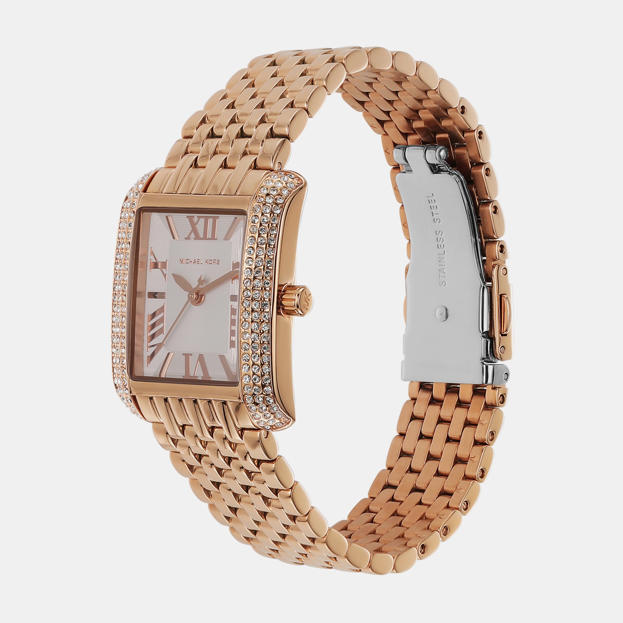 Michael Kors Women Square Rose Gold watch