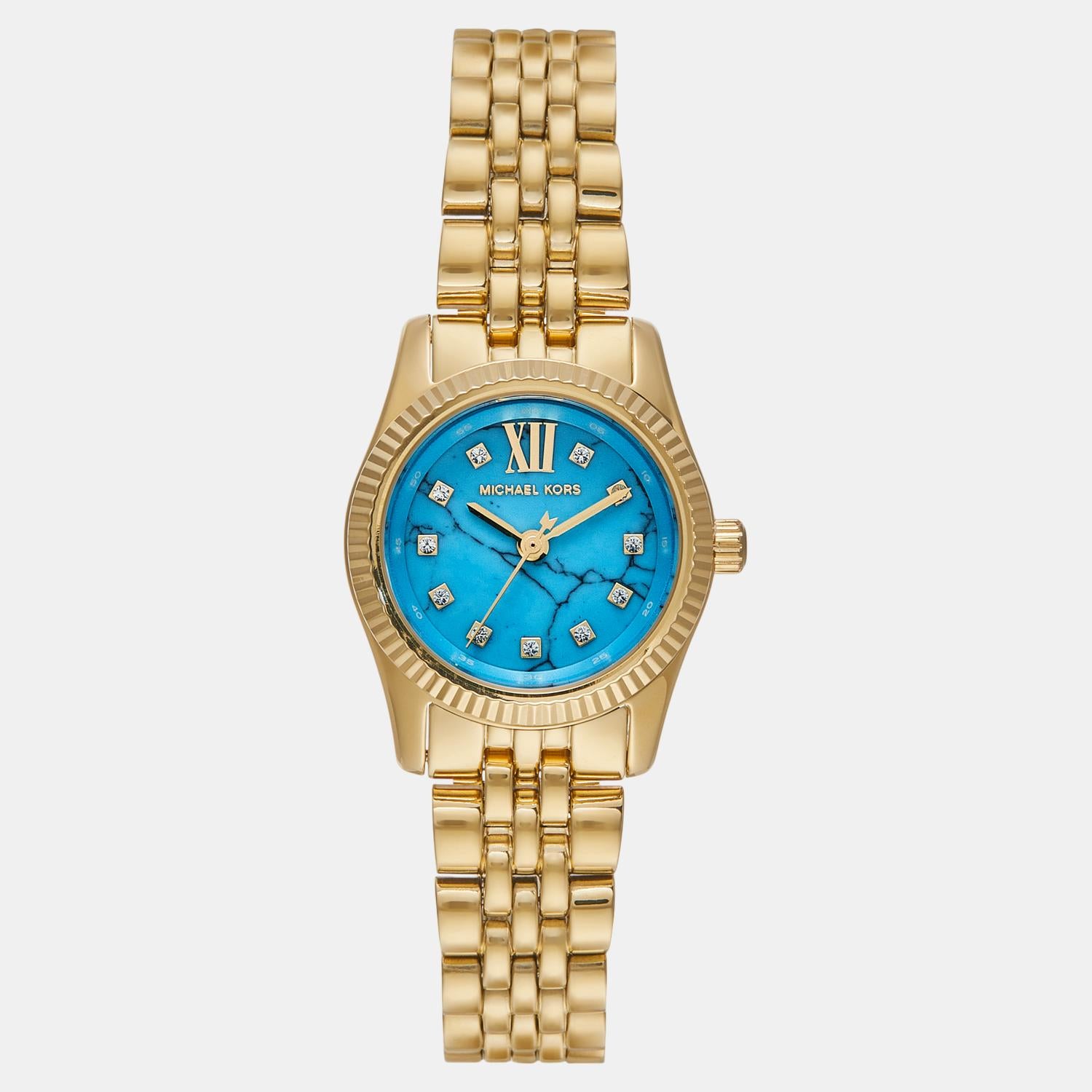 Lexington Women Quartz Blue Dial Analog Stainless Steel Watch MK4813