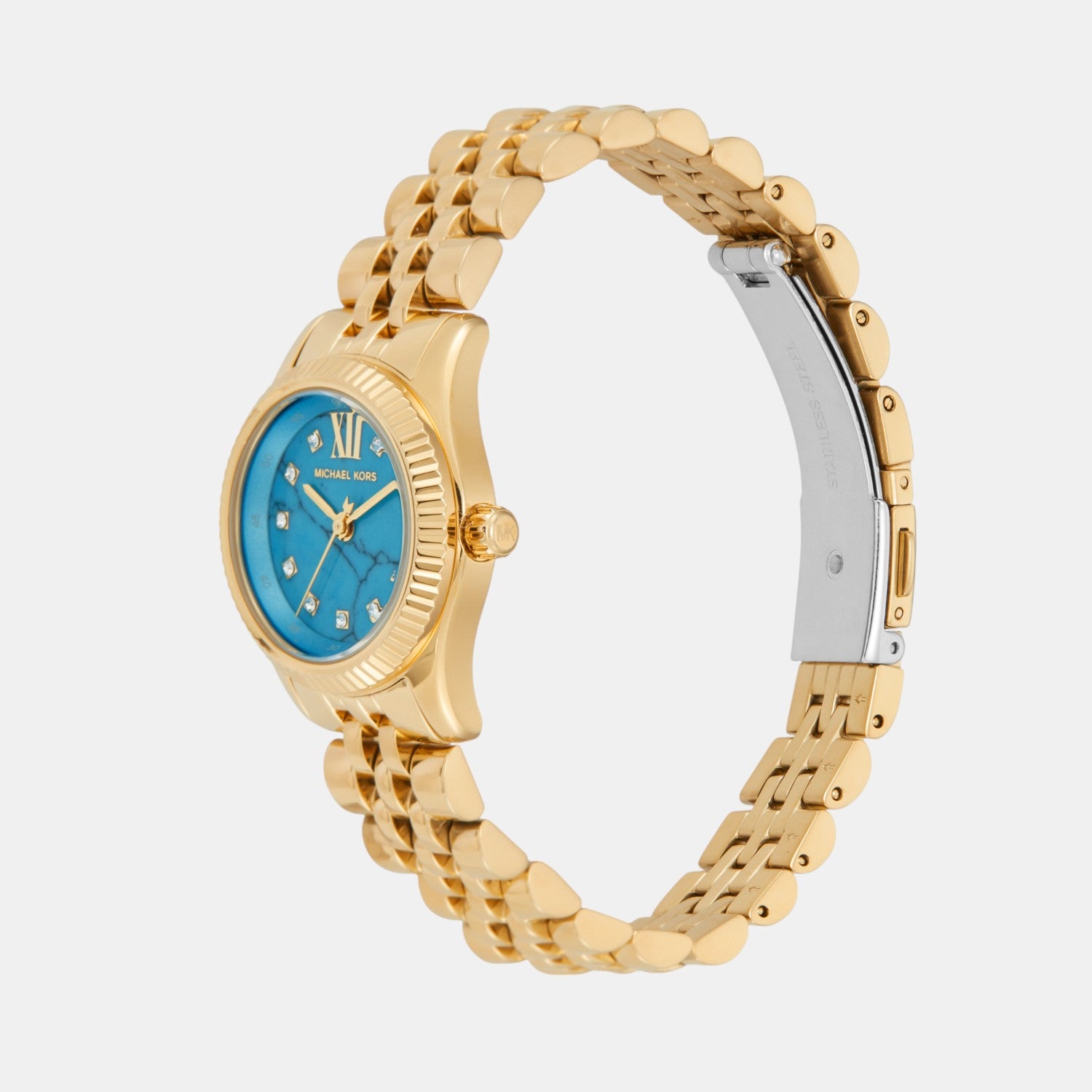 Lexington Women Quartz Blue Dial Analog Stainless Steel Watch MK4813