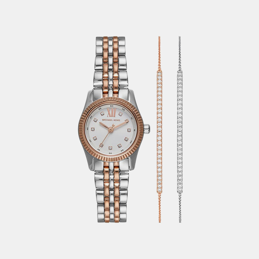 Lexington Women Quartz Silver Dial Analog Stainless Steel Watch MK4817SET