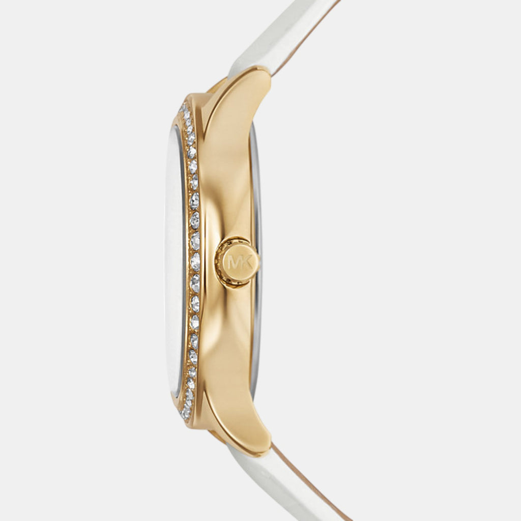 Sage Women Quartz Mother Of Pearl Dial Analog Leather Watch MK4818