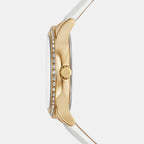 Sage Women Quartz Mother Of Pearl Dial Analog Leather Watch MK4818