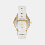 Sage Women Quartz Mother Of Pearl Dial Analog Leather Watch MK4818