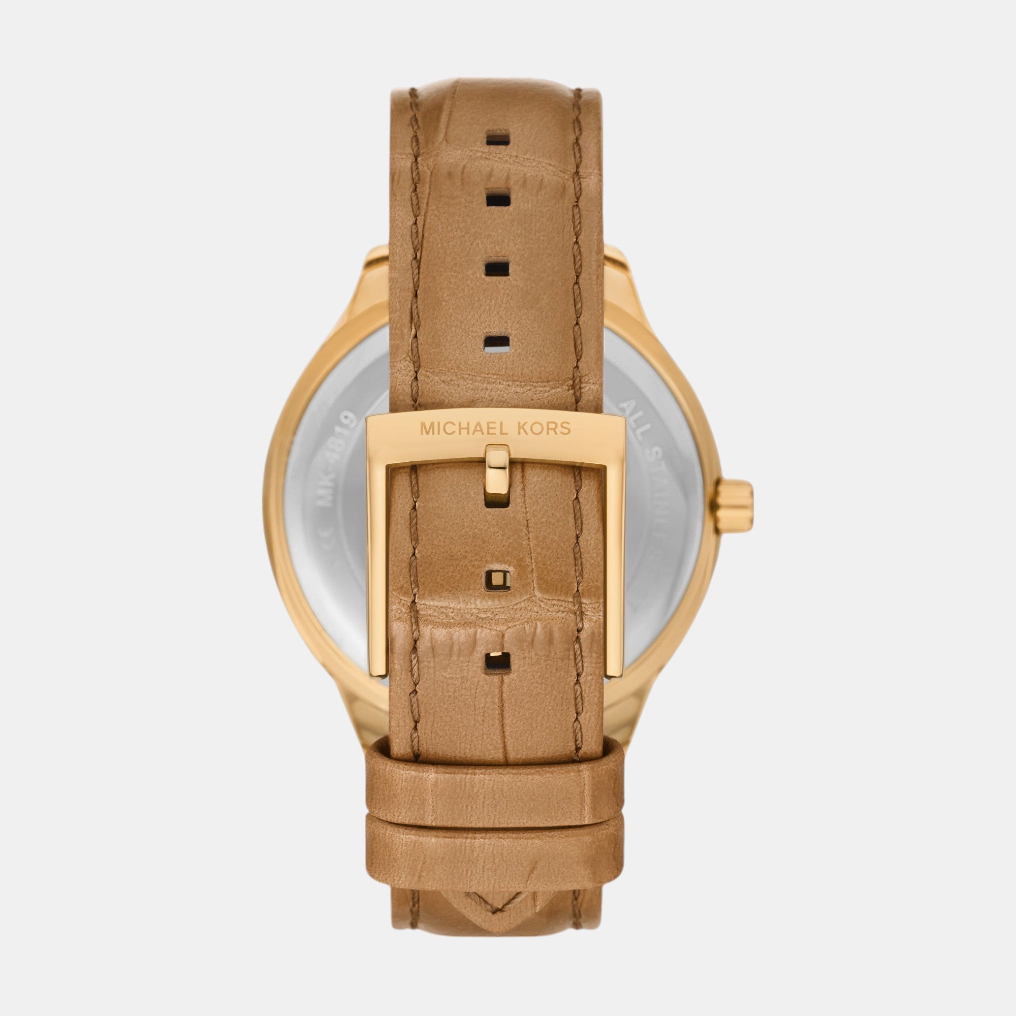 Sage Women Quartz Mother Of Pearl Dial Analog Leather Watch MK4819