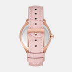 Sage Women Quartz Pink Dial Analog Leather Watch MK4820