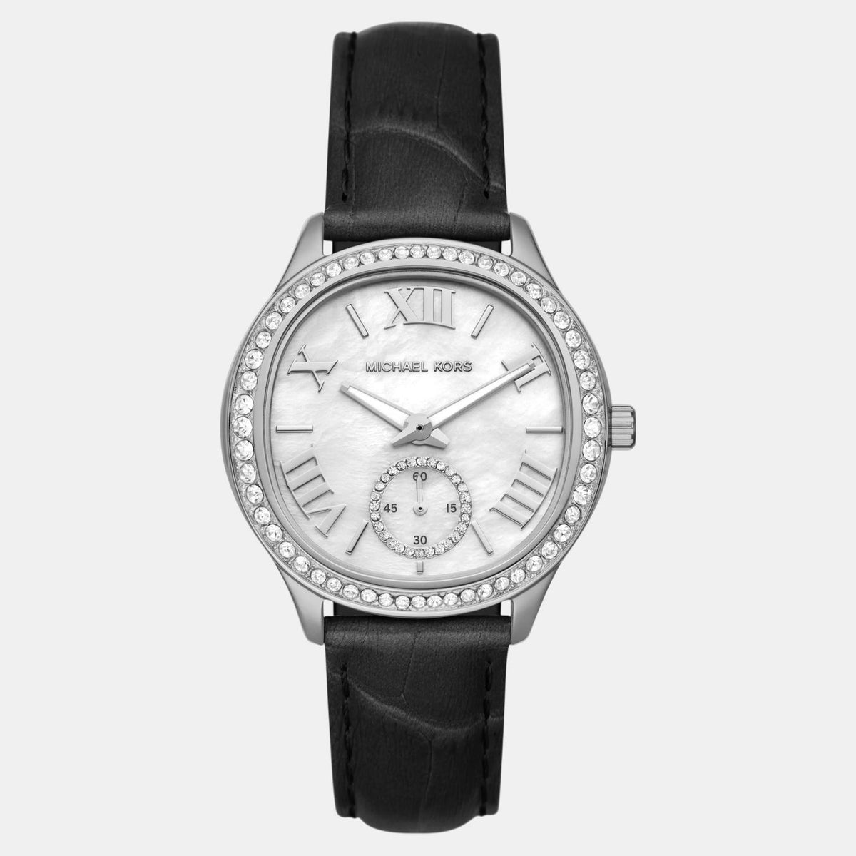 Sage Women Quartz Mother Of Pearl Dial Analog Leather Watch MK4821