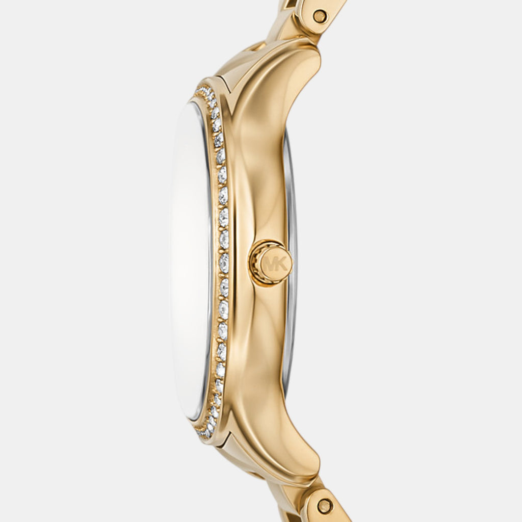 Sage Women Quartz Mother Of Pearl Dial Analog Stainless Steel Watch MK4822