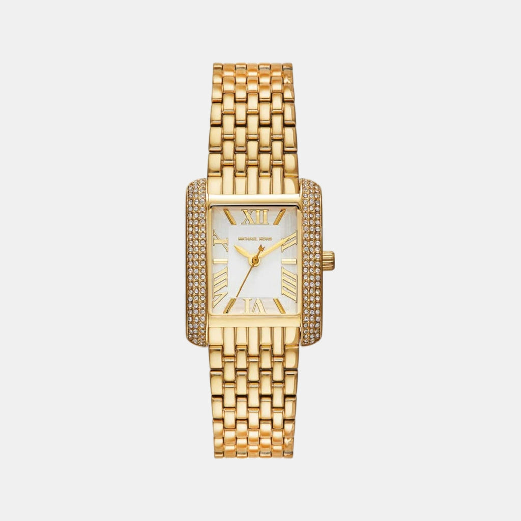 Emery Women Quartz White Dial Analog Stainless Steel Watch MK4826