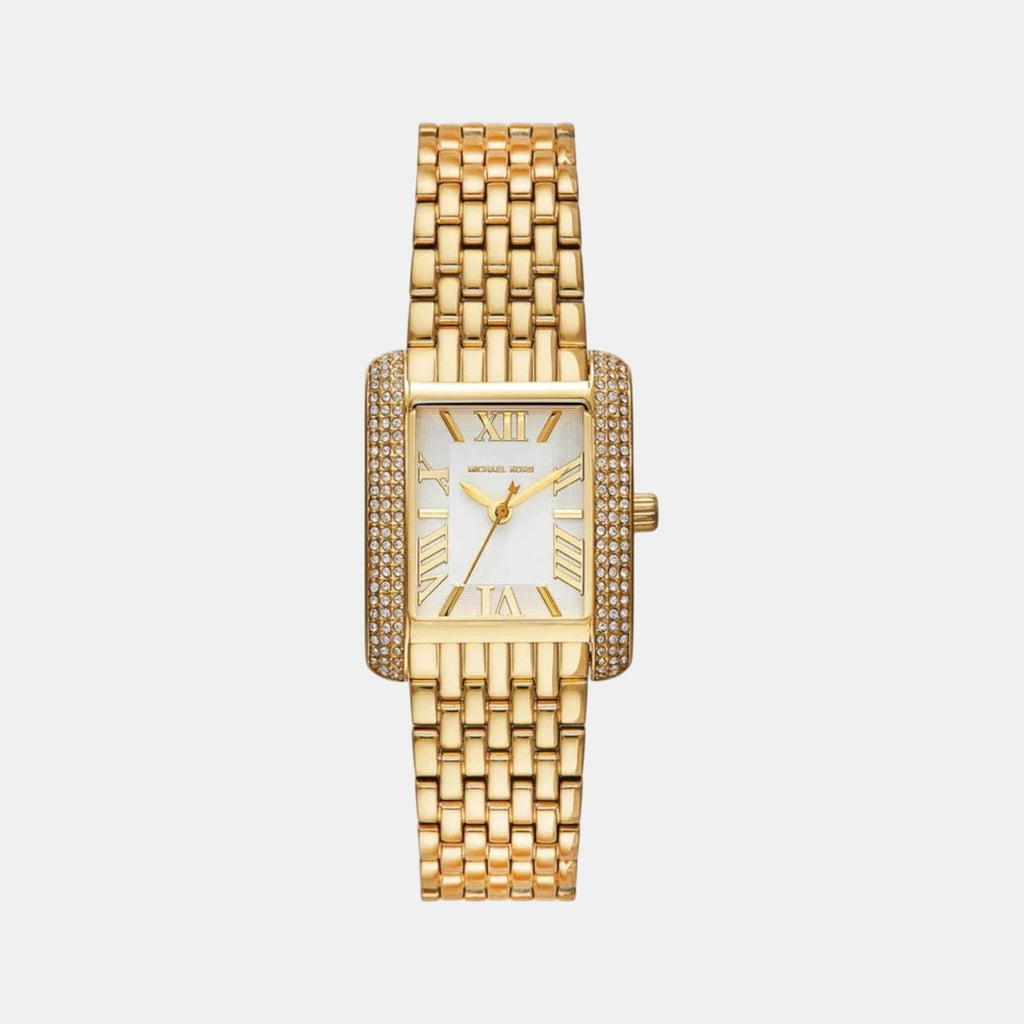 Emery Women Quartz White Dial Analog Stainless Steel Watch MK4826