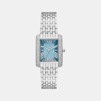 Emery Women Quartz Blue Dial Analog Stainless Steel Watch MK4829