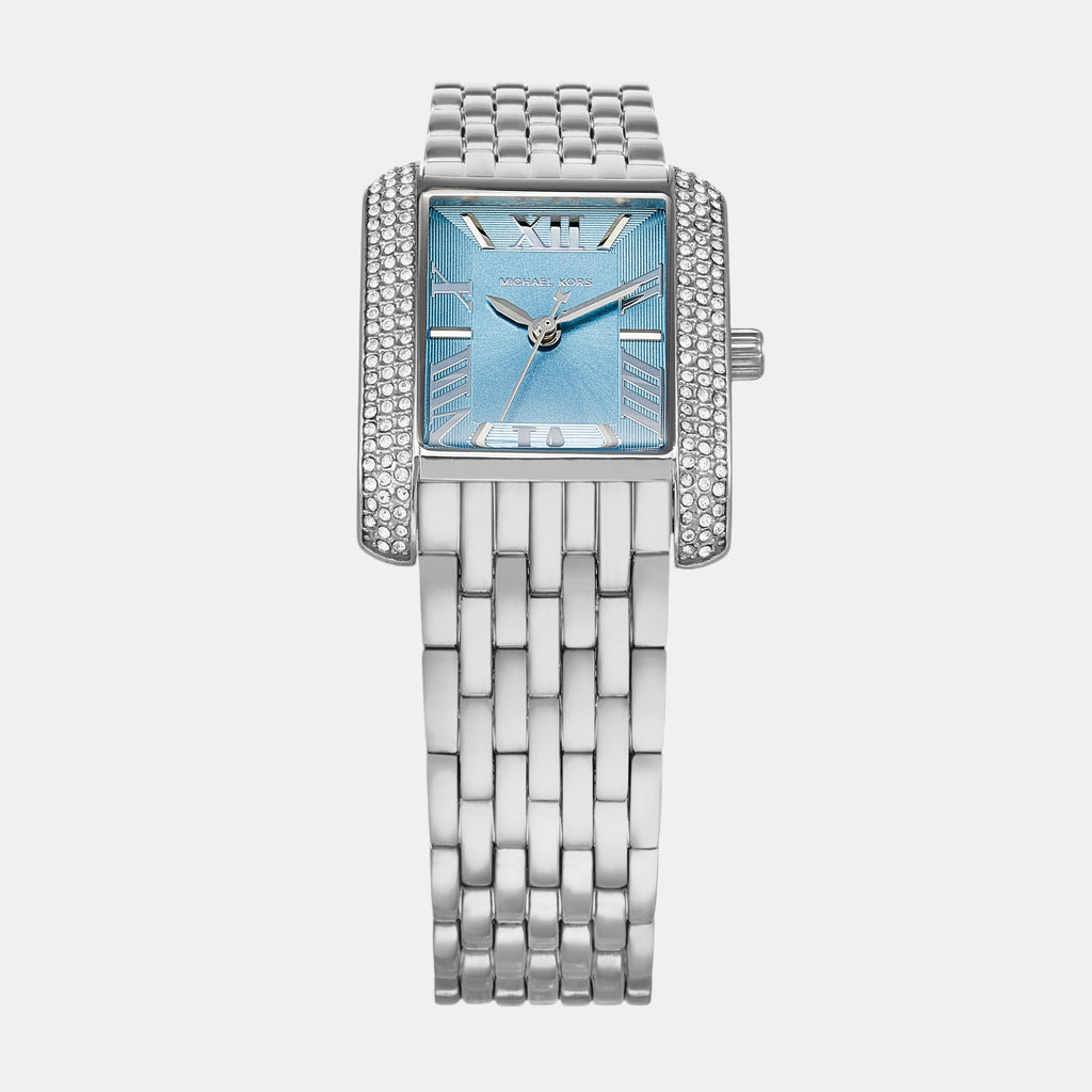 Emery Women Quartz Blue Dial Analog Stainless Steel Watch MK4829