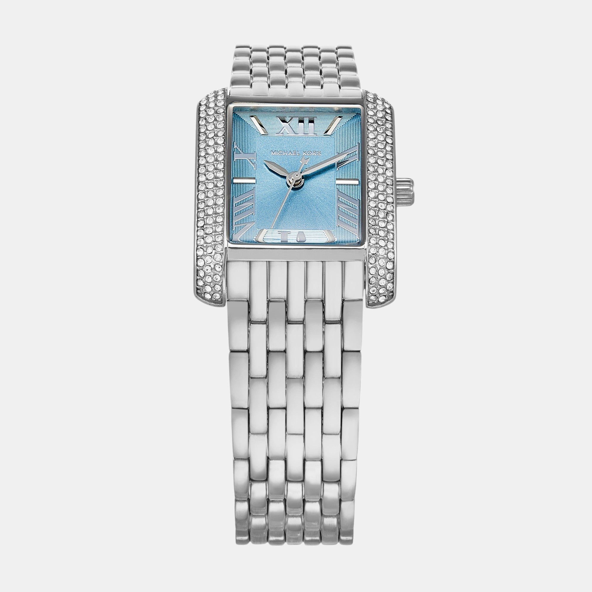 Emery Women Quartz Blue Dial Analog Stainless Steel Watch MK4829