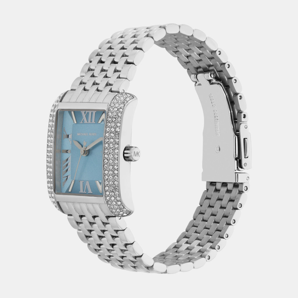 Emery Women Quartz Blue Dial Analog Stainless Steel Watch MK4829