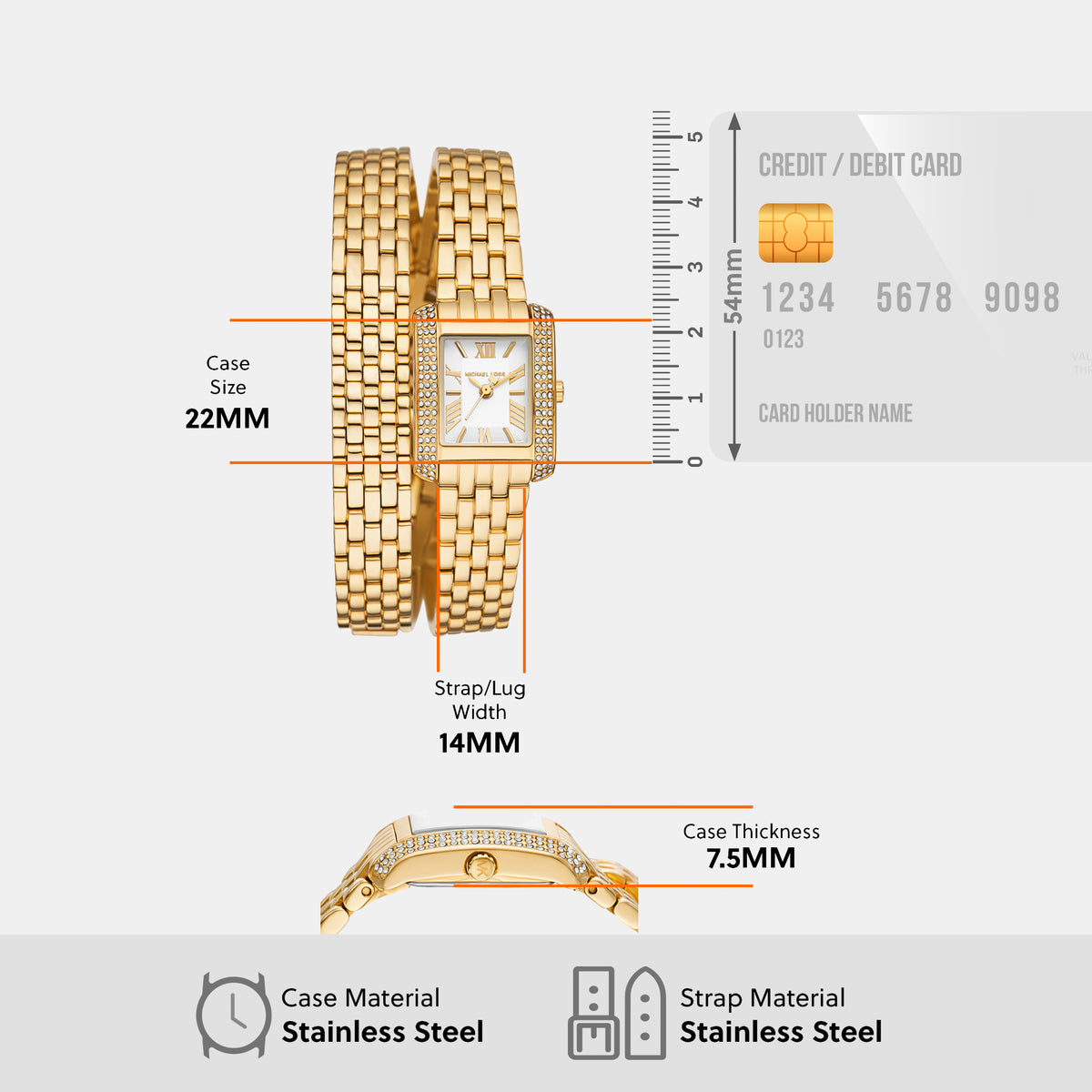 Michael Kors Rectangle Quartz Analog Women watch